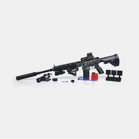 Electric Water Gel Bullet Blaster Set – Military Style Toy Rifle with Tactical Accessories