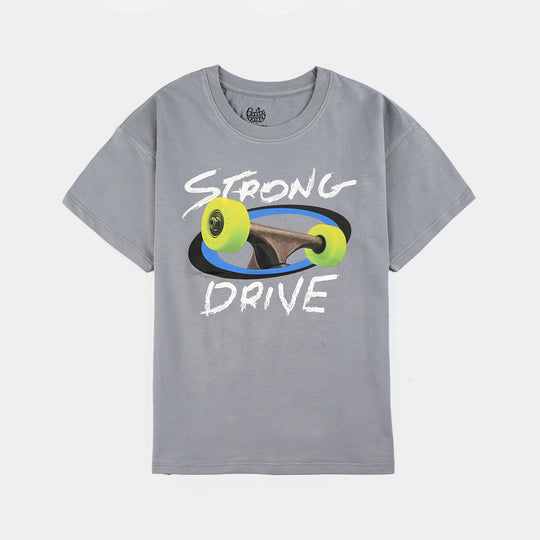 Boys Jersey/Terry T-Shirt Strong Drive - Grey