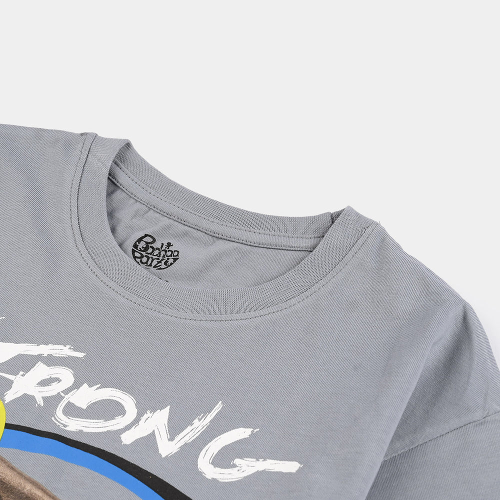 Boys Jersey/Terry T-Shirt Strong Drive - Grey