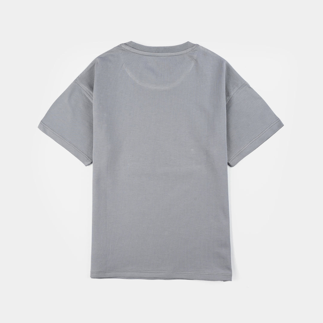 Boys Jersey/Terry T-Shirt Strong Drive - Grey