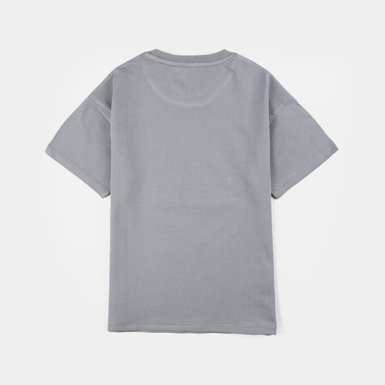 Boys Jersey/Terry T-Shirt Strong Drive - Grey