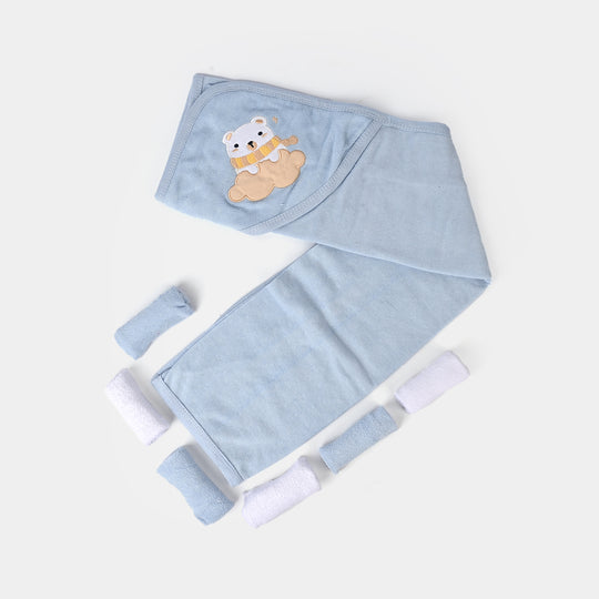 BP Hooded Bath Towel 7Pcs | Blue