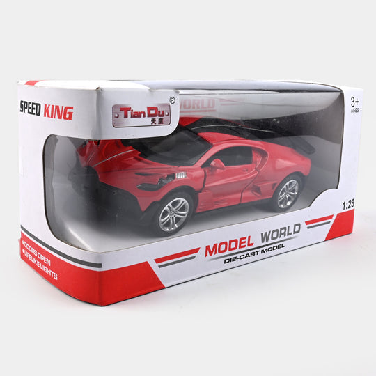 Die-Cast Model Car Red For Kids