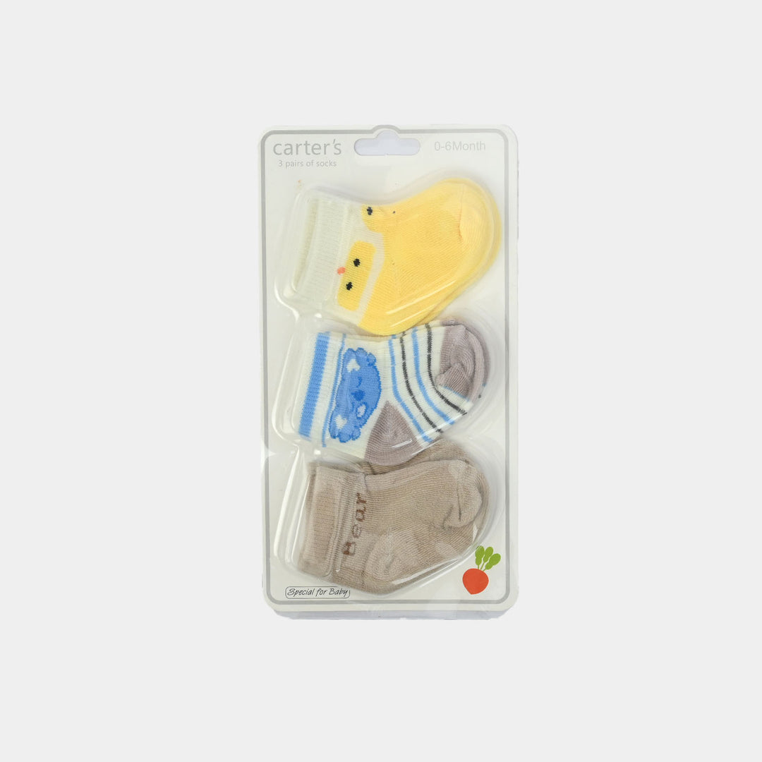 Carters Baby Socks 3Pcs | 0-6M
