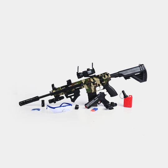 Electric Water Gel Bullet Blaster Set – Military Style Toy Rifle with Tactical Accessories