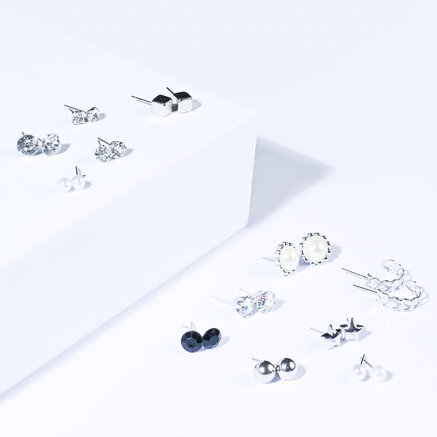 12 Pairs Charming Ears Studs/Tops For Girls