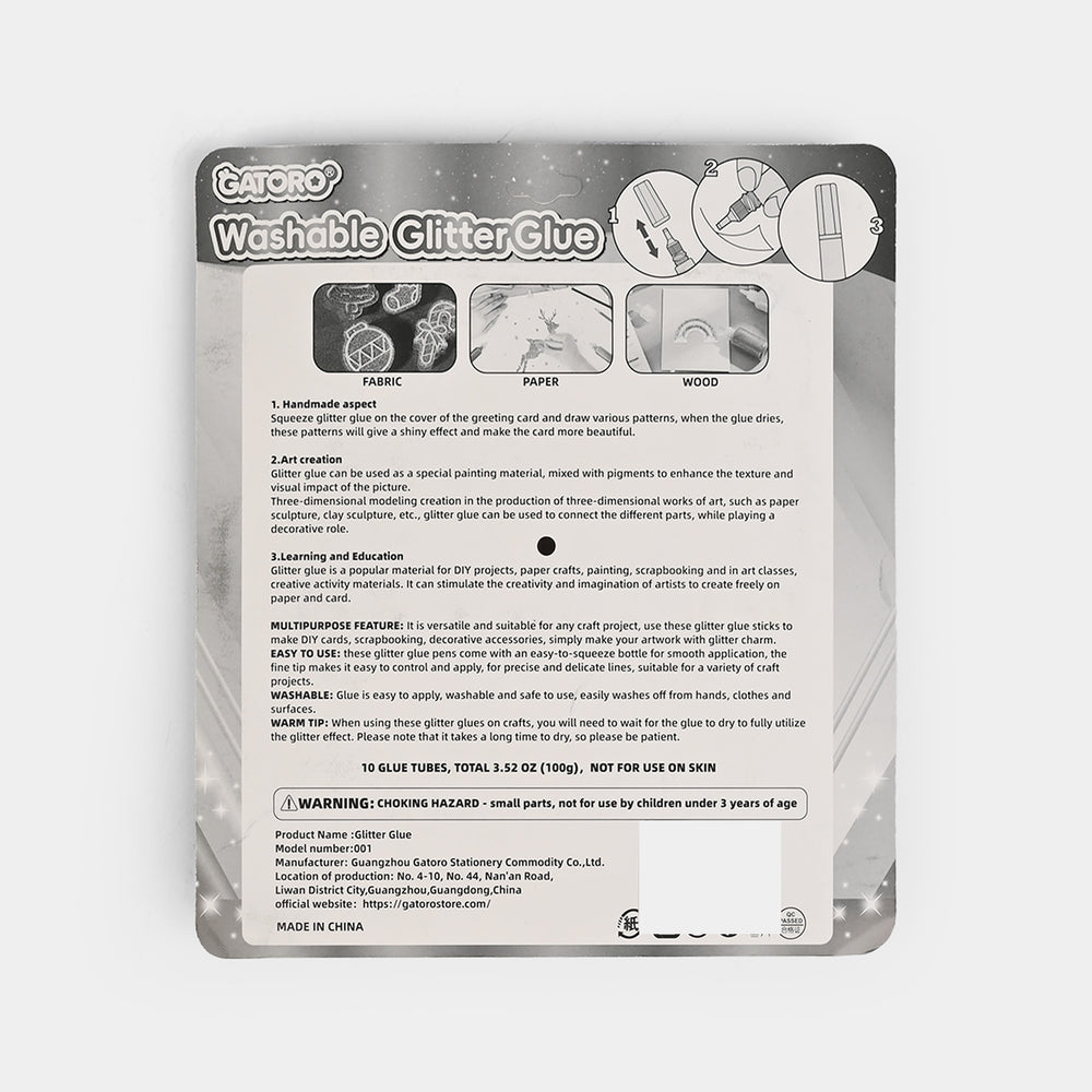 Washable Glitter Glue & Shiny Glitter Set