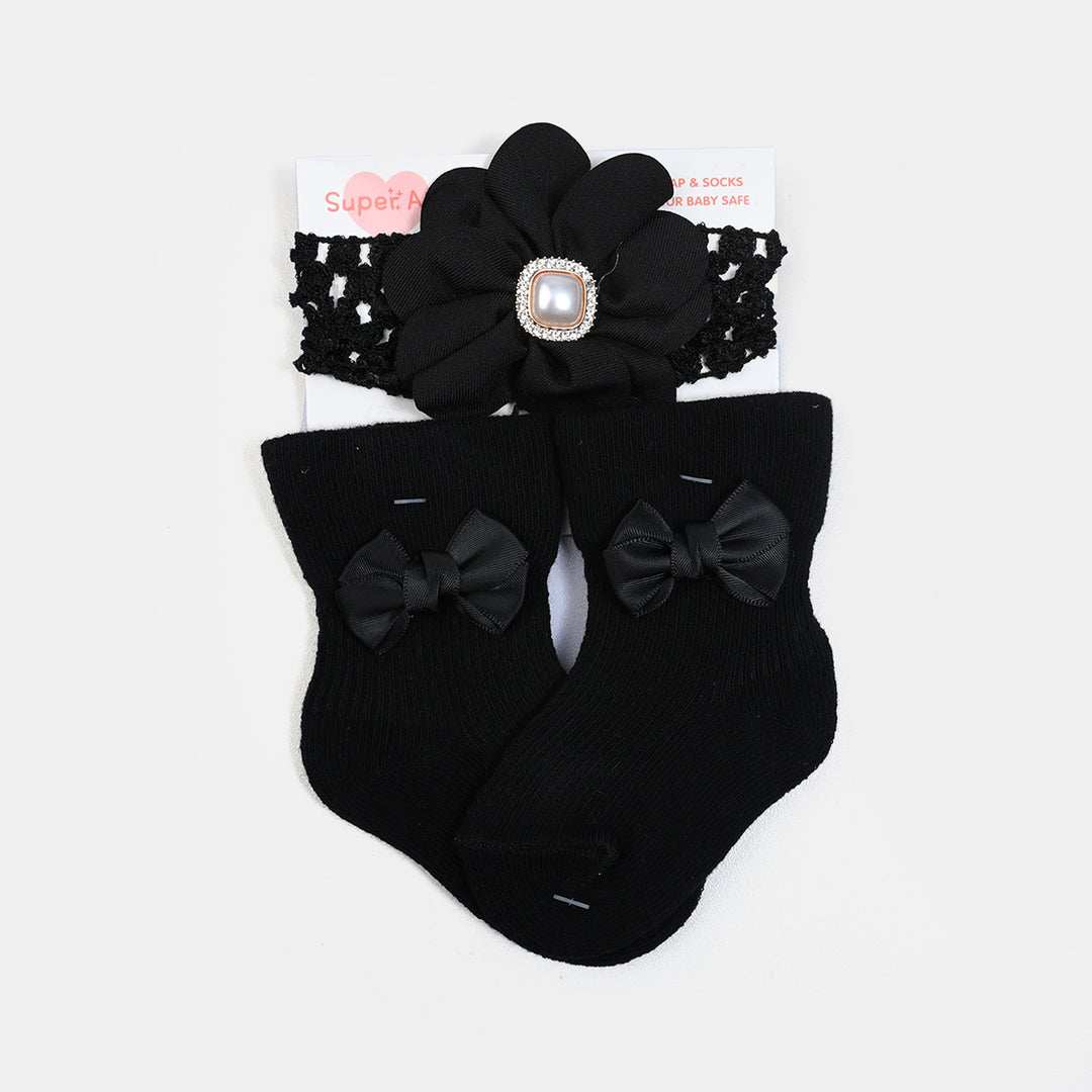 Baby Headband & Matching Socks Set