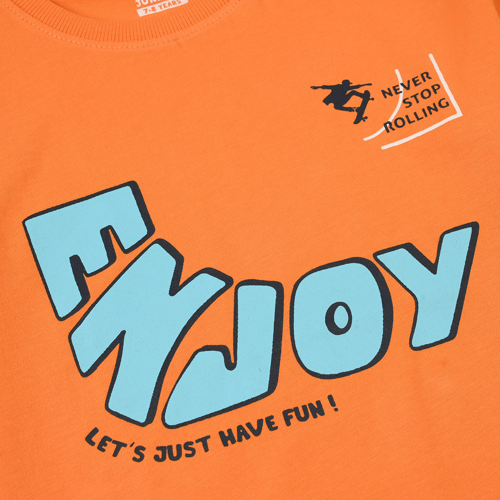 Boys Jersey/Terry T-Shirt - Orange