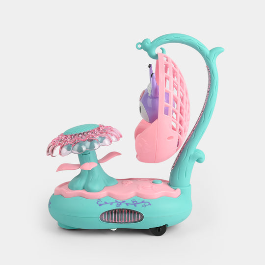Electric Light Doll Colorful Swing Musical Playset