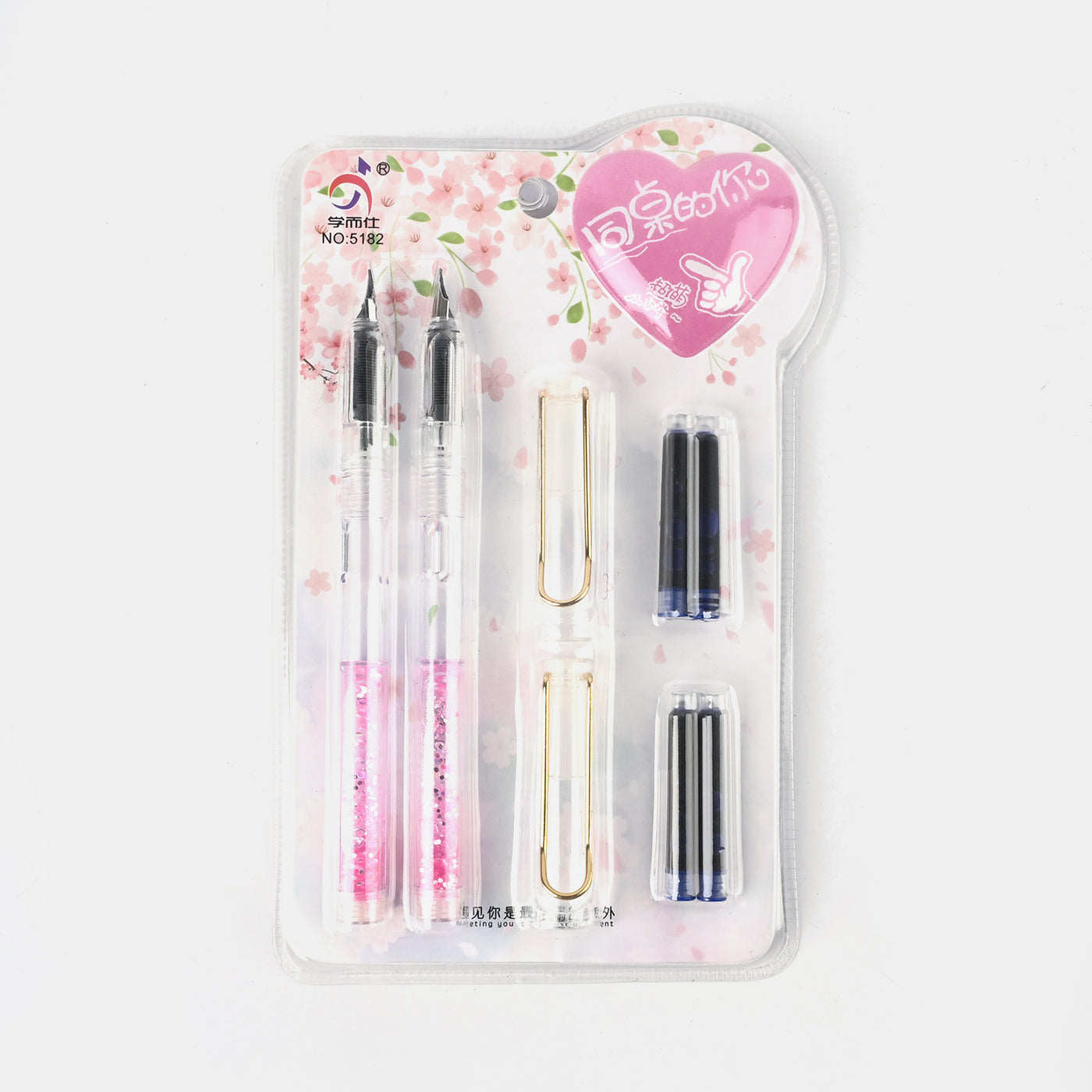 Fountain Ink Pen Set With Refills