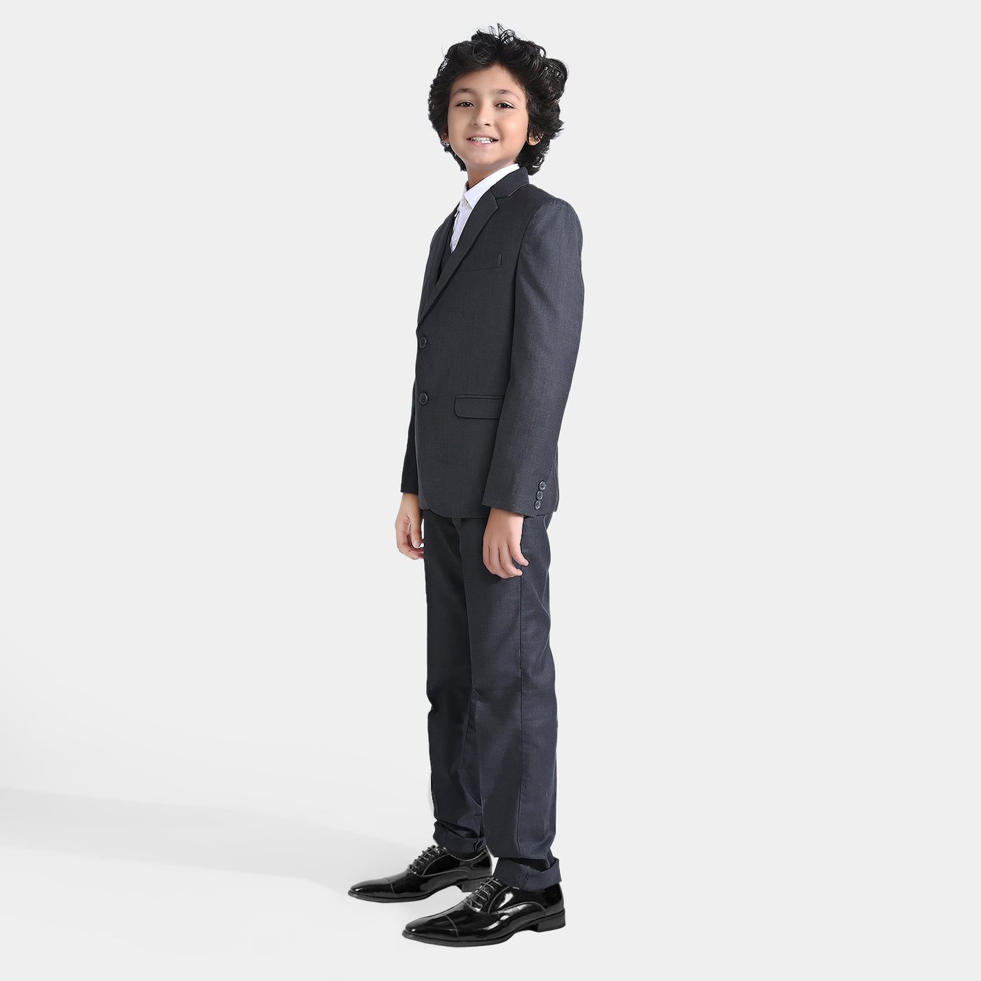 BOYS COAT PANT 3PC SUIT-GREY