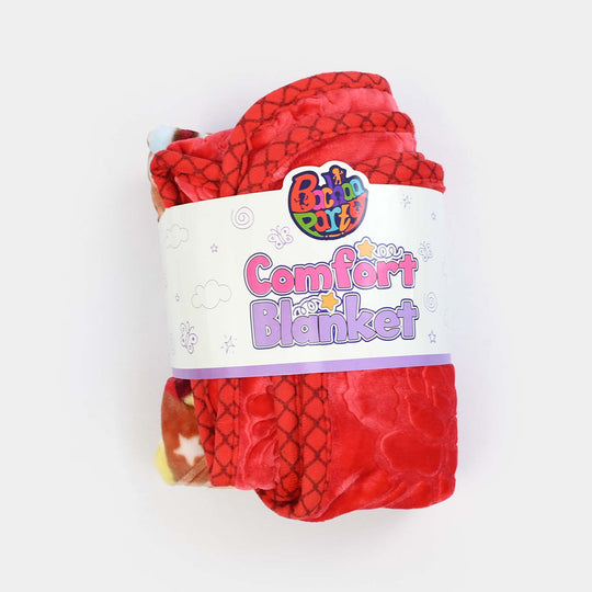 Sleepy Bear Red Cot Blanket 80x110
