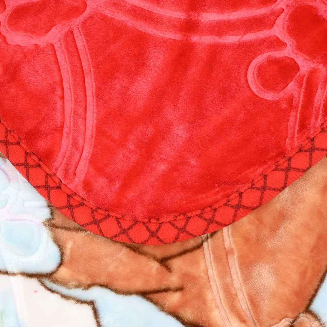 Sleepy Bear Red Cot Blanket 80x110