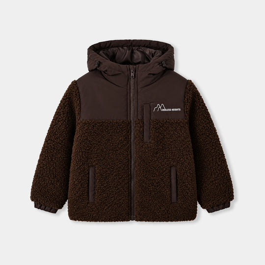 Boys Quilted Jacket Endless Heights-BROWN
