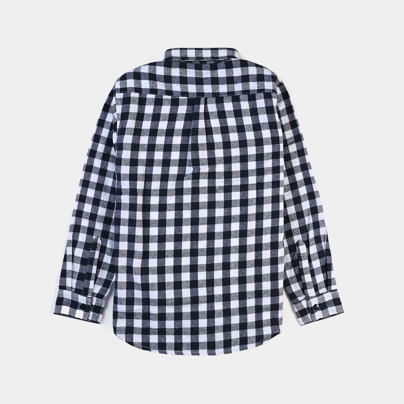 Boys Flannel Casual Shirt F/S (GO)-White