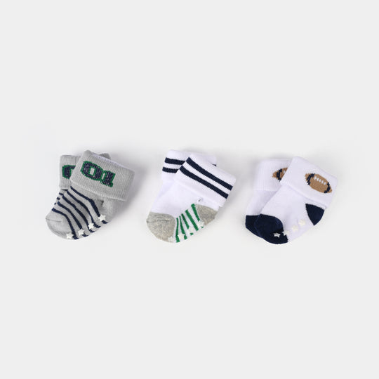 Infant Baby 3 Pair Socks | 0-12M