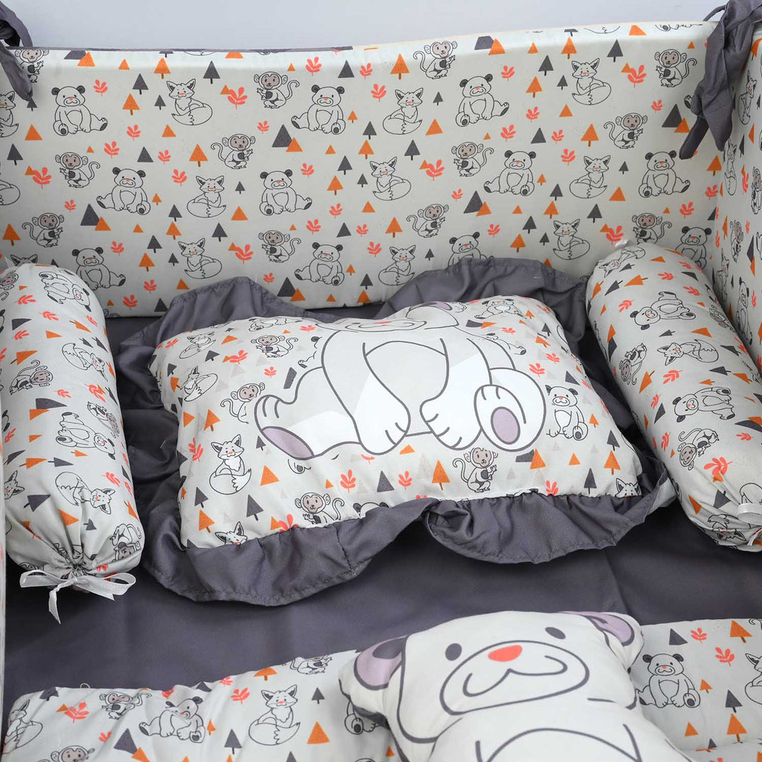 Bear & Monkey Cot Bedding Set