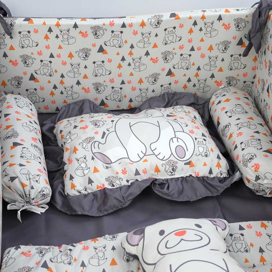 Bear & Monkey Cot Bedding Set