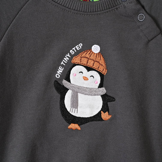 Infant Boys Cotton Terry Sweat Shirt Penguin-Castlerock