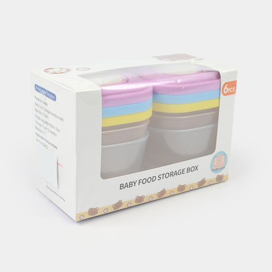 Baby Food Storage Containers Set (6 Pcs)