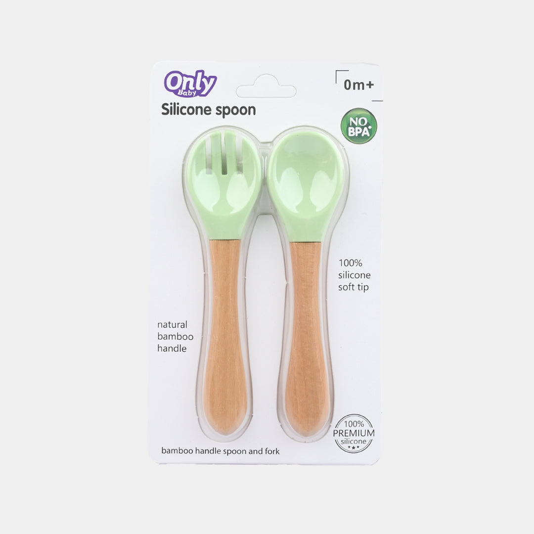 Baby Silicon Spoon and Fork Set