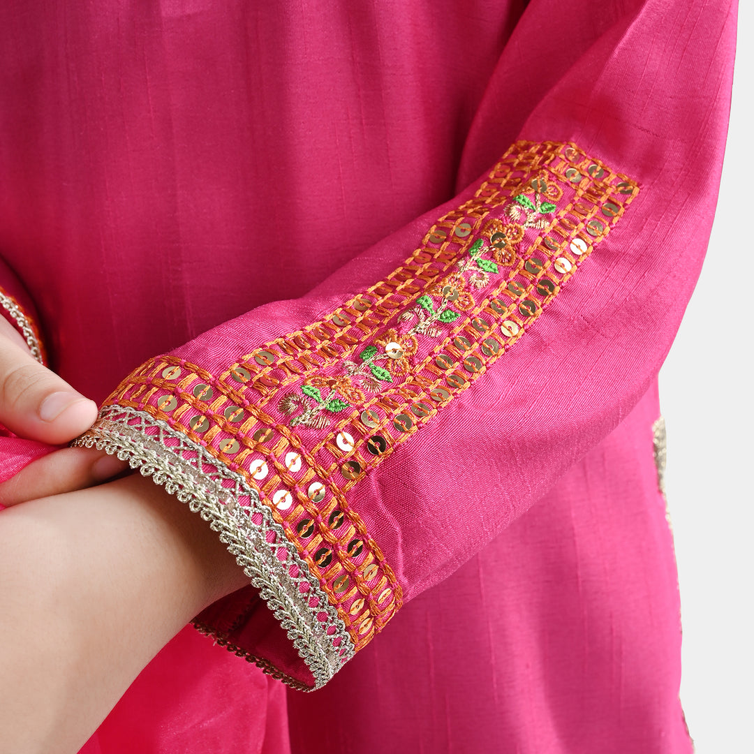 Girls Raw Silk 3Pcs Price in Pakistan Bachaa Party