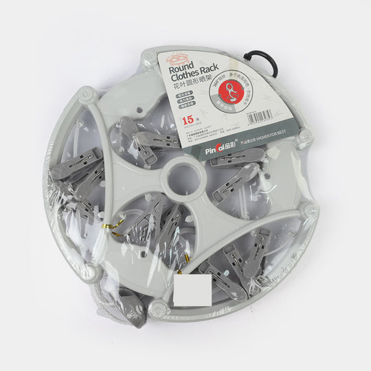 Round Cloth Hanger (15 Clips)