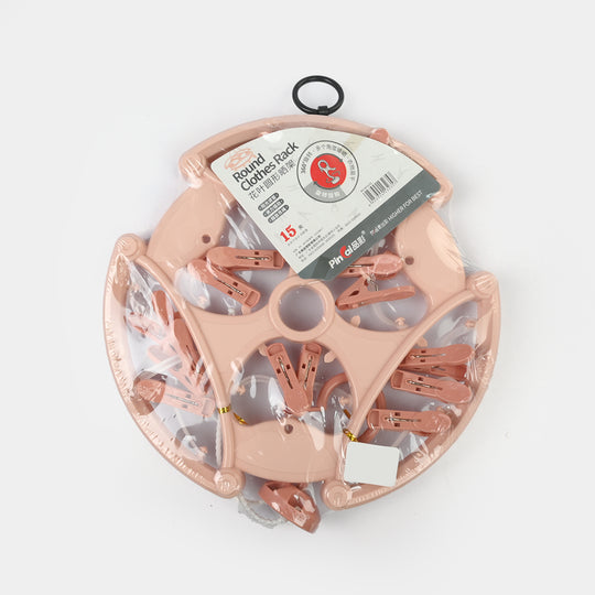 Round Cloth Hanger (15 Clips)