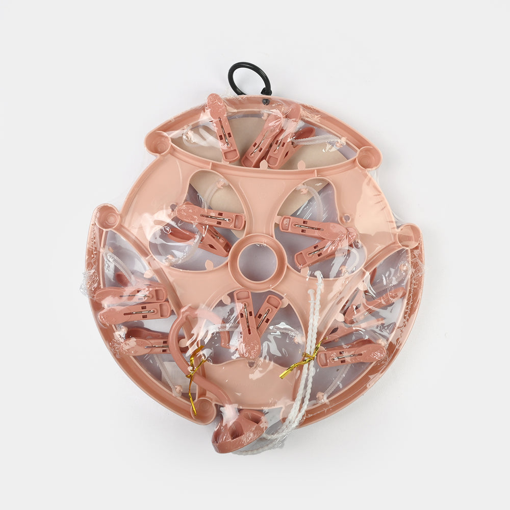 Round Cloth Hanger (15 Clips)