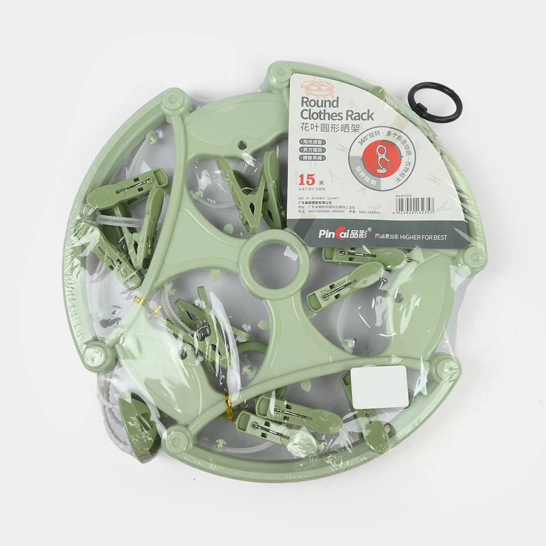 Round Cloth Hanger (15 Clips)