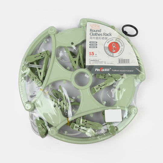 Round Cloth Hanger (15 Clips)