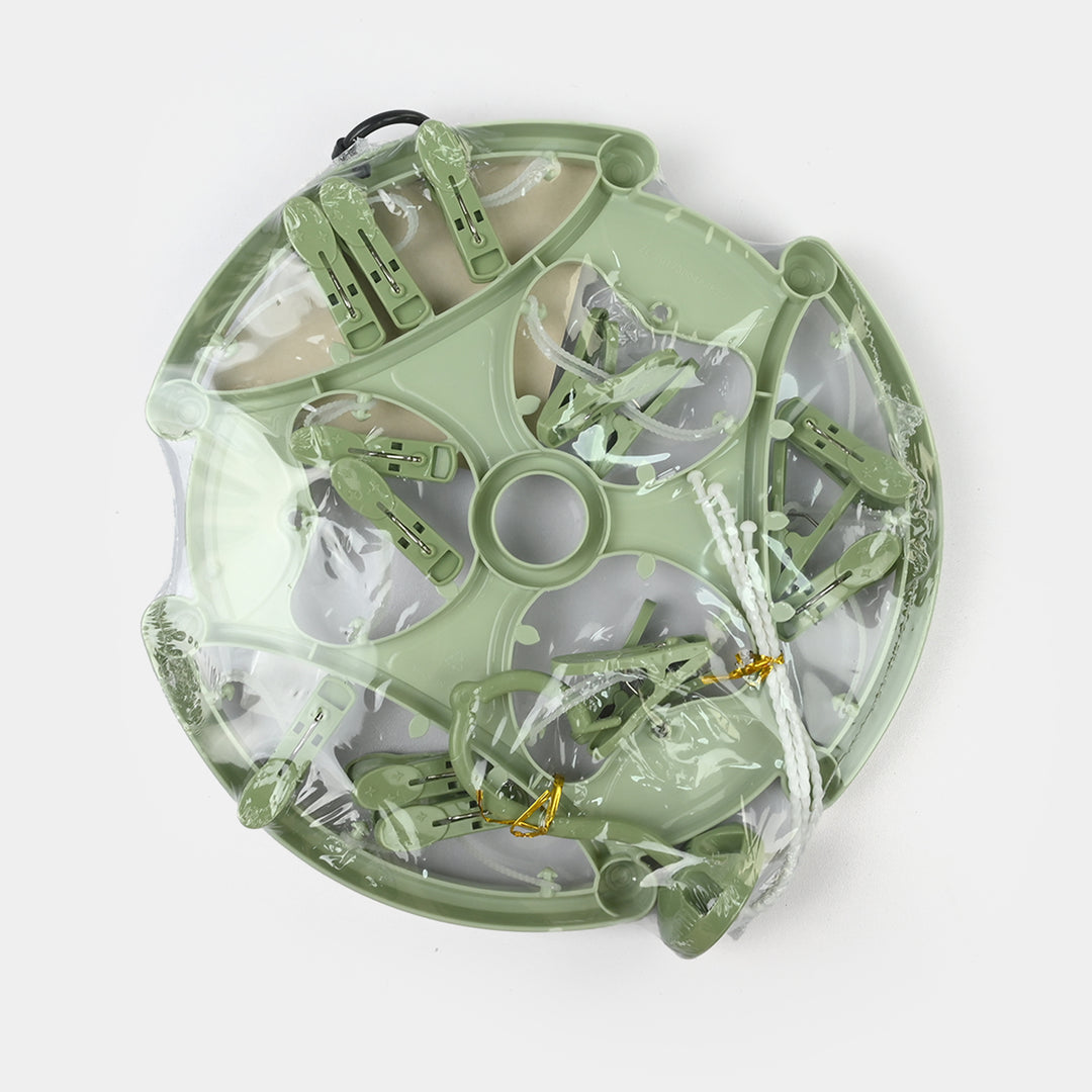 Round Cloth Hanger (15 Clips)