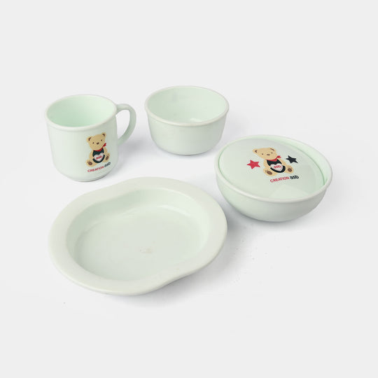 Baby Feeding Set – 4-Piece Hard Plastic Dinnerware