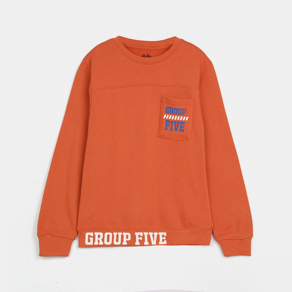 Boys Jersey/Terry 2 Piece Suit - Orange