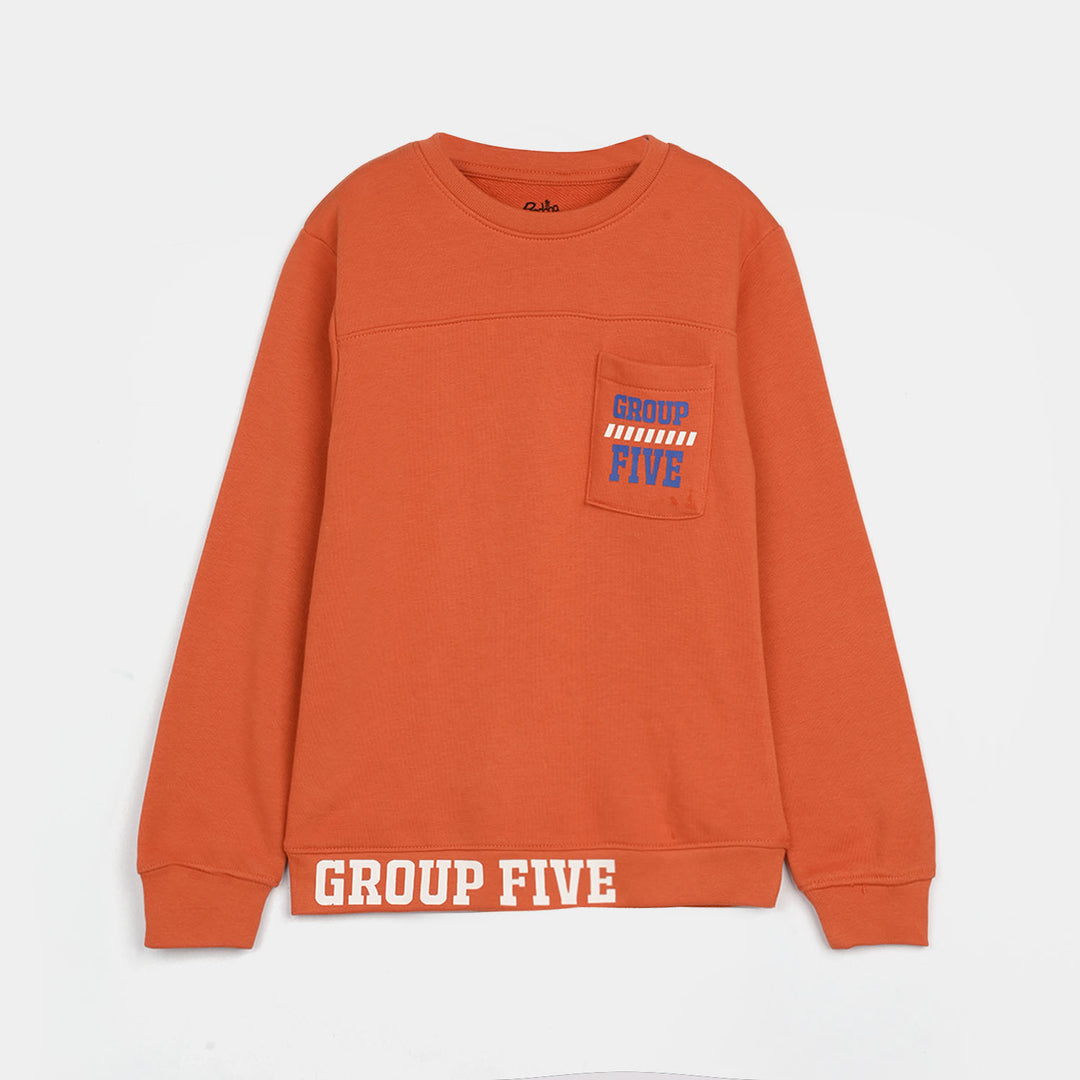 Boys Jersey/Terry 2 Piece Suit - Orange