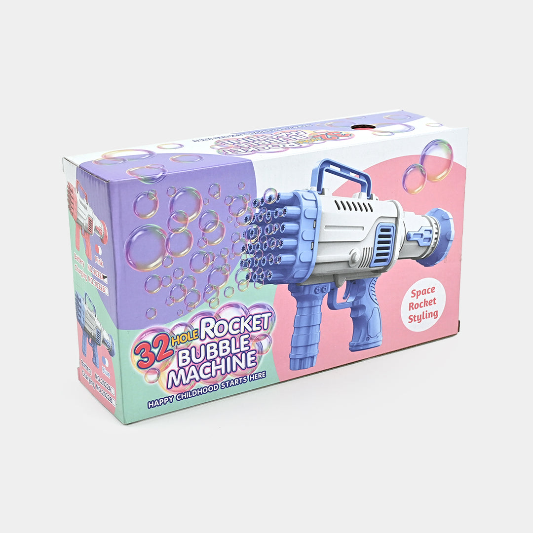 32 Hole Rocket Bubble Machine Gun Toy for Kids