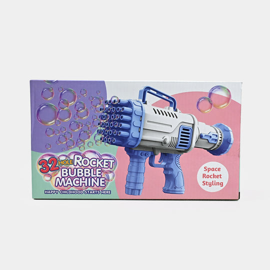 32 Hole Rocket Bubble Machine Gun Toy for Kids