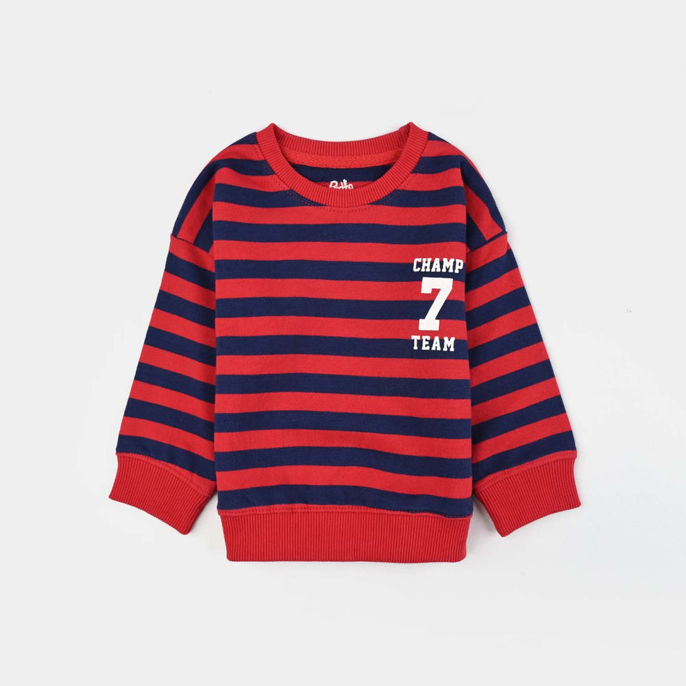 Infant Boys Jersey/Terry Sweatshirt - Red