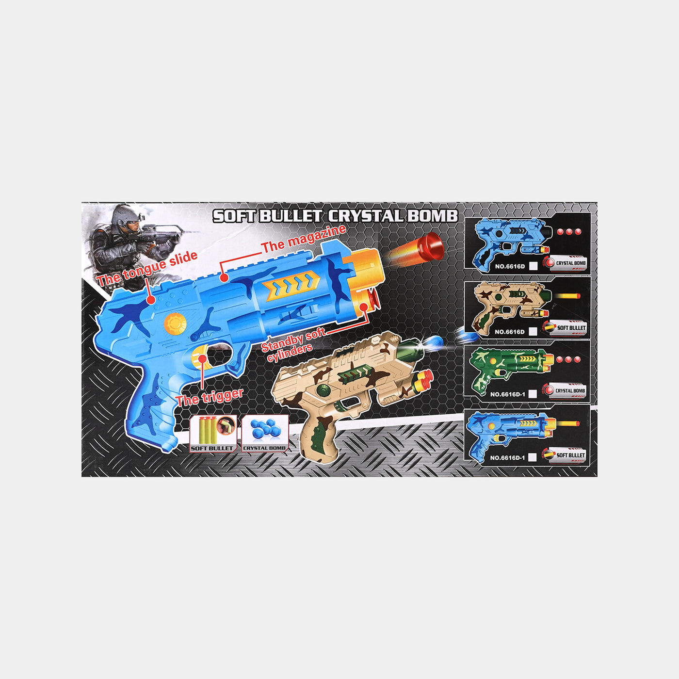 Eva Soft Blaster & Crystal Target Toy For Kids