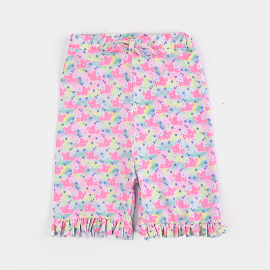 Girls Micro Fiber 2Piece NEON PINK FLORA-SKY BLUE