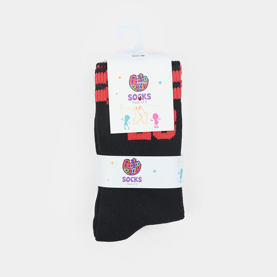 Boys Socks Pack Of 2 No-23-White/Black