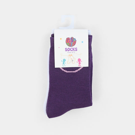 Infant Girls Socks Pack Of 2 Smile