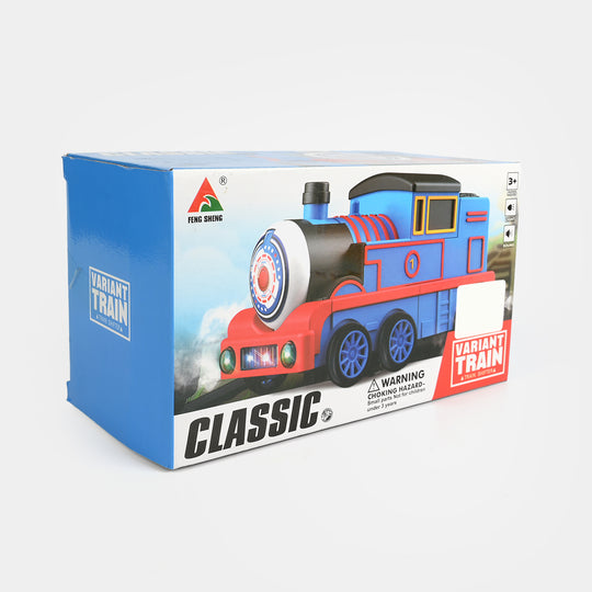 Train Transforming Robot Toy with Light & Sound