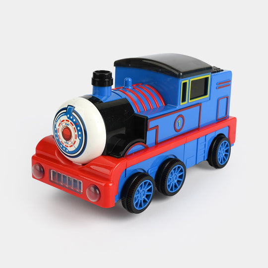 Train Transforming Robot Toy with Light & Sound