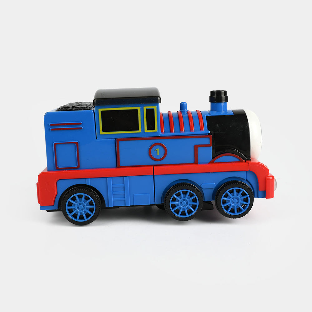 Train Transforming Robot Toy with Light & Sound