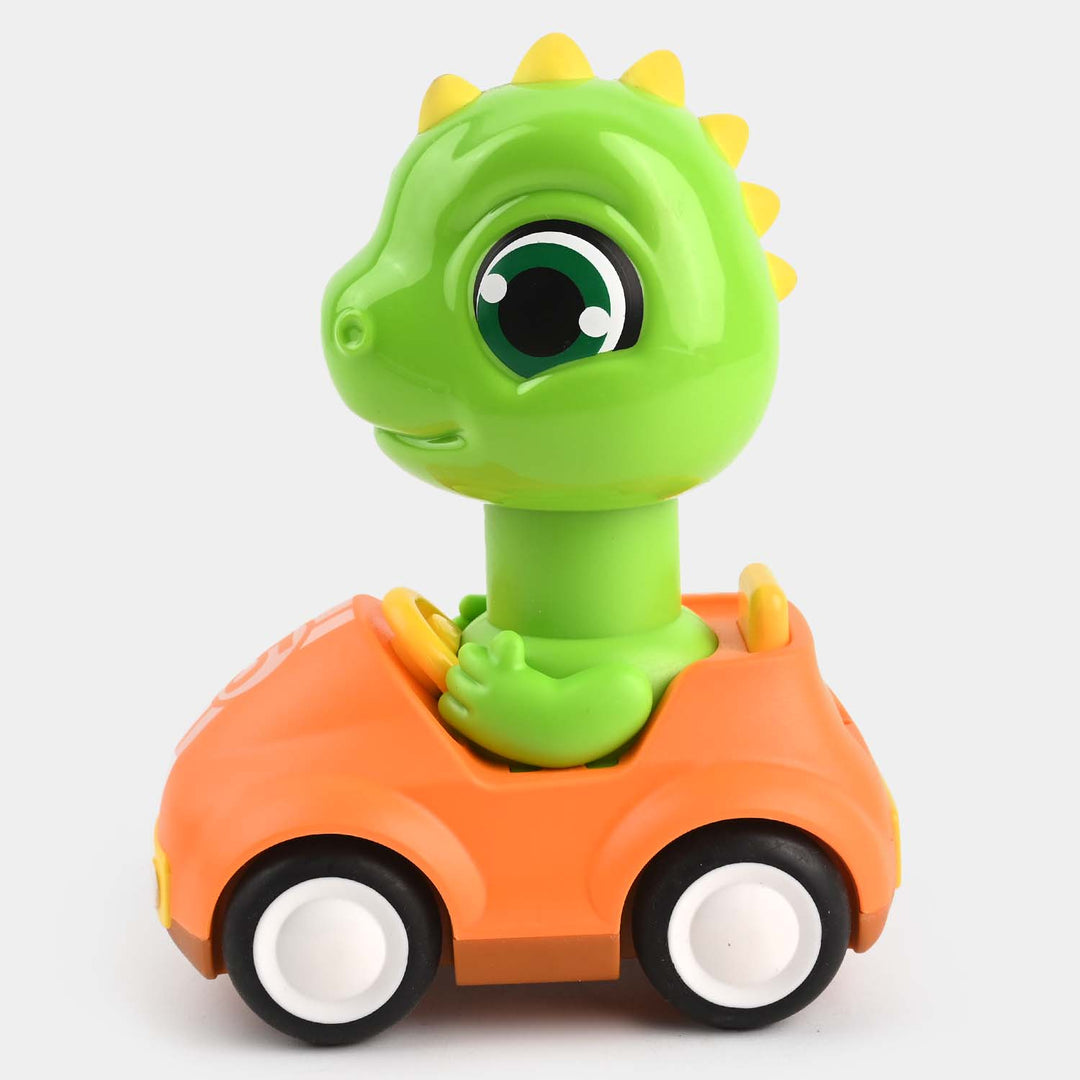 Four-Wheel Cartoon Car With Dinosaur Toy