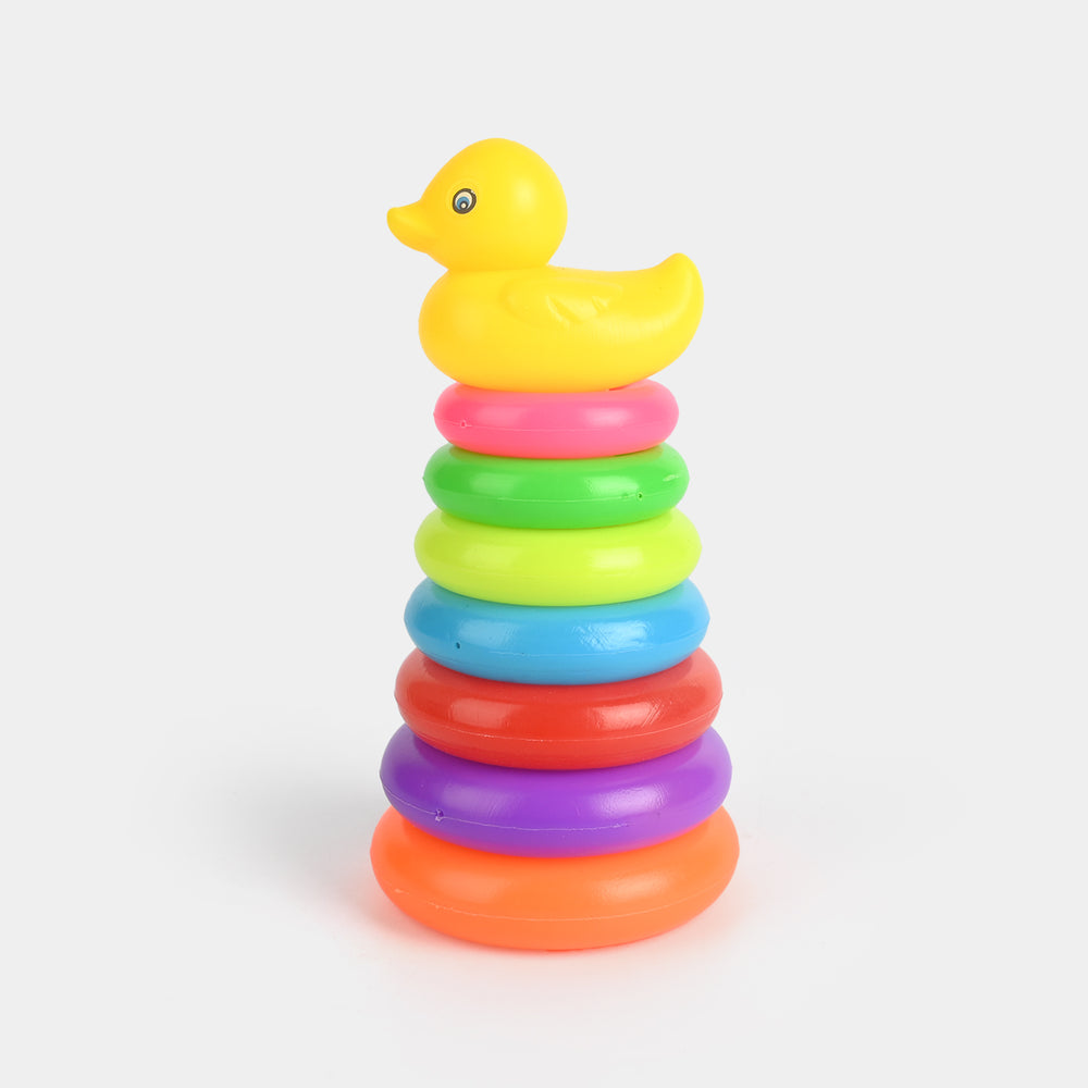 Stacking Rings Tower Toy with Duck Topper