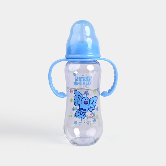 Premium Handle PC Feeder Bottle 8Oz 2025 Blue