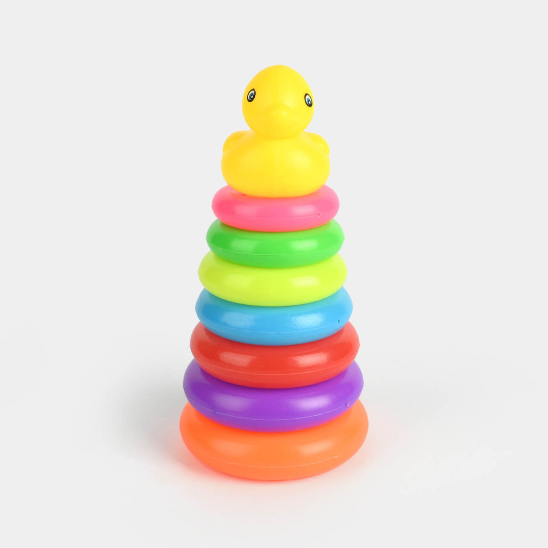 Stacking Rings Tower Toy with Duck Topper